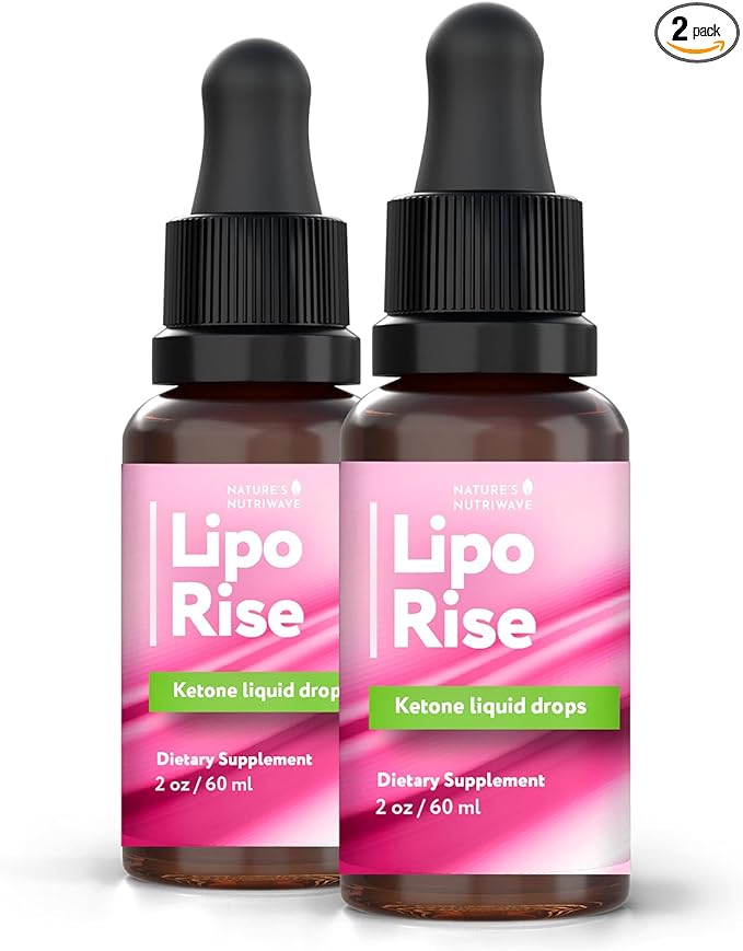 LipoRise Drops – Natural Liquid Supplement with 100% Plant-Based Ingredients, maca root, grape seed & citrus extracts | Non-GMO | GMP Certified | Made in USA | 60 mL, 60 Servings, 2 Month Supply