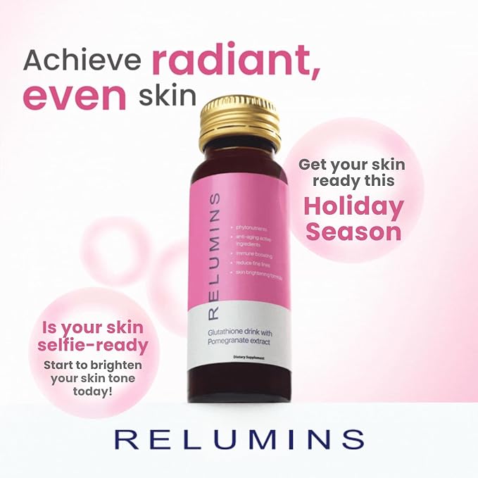 Relumins Advance Glow Youth Trio – Gluta Drink 10 Bottles, Collagen Drink 10 Bottles, & Vitamin C Capsules - Antioxidant Support Elasticity Radiant Appearance Daily Wellness Routine Gift for Women
