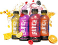 Sports Drink: Variety Pack (Strawberry Lemon, Orange, Tropical, Fruit Punch) - 16.9 Oz (4 Pack), Energy Drink + Hydration, Real Cane Sugar, Electrolytes, Cognizin for Focus, Vitamin B12 Energy Boost, L-Glutamine Hydration Formula, No Artificial Sweeten...