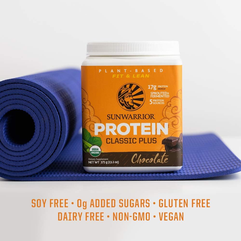 Clean Vegan Protein Powder Chocolate | Organic Protein Powder Plant Based Formula with 5 Superfood Blend Sprouted & Fermented | Non-GMO Low Carb Soy Dairy & Gluten Free (Chocolate, 15 Servings)