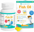 Kids' Fish Oil – 272mg Omega-3 DHA & EPA for Brain, Vision & Immune Support – Orange Flavor Fish-Shaped Soft Gels – 60 Servings