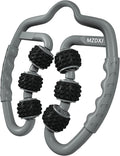 Cellulite Massage Tool Muscle Roller - Deep Fascia Massager & Dimpled Skin Remover for Legs, Thighs & Buttocks - Anti-Cellulite Roller, Smooth Skin, Pain Reliefs (Grey Black-6Wheel)