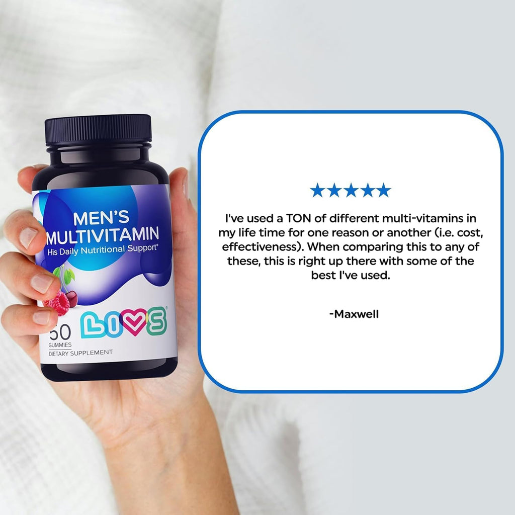 Men’s Multivitamins Gummies | Chewable Multivitamins for Men Health, Iron & Immune Support | Daily Vitamins with Zinc, Vitamin D3, B12, Biotin & More | Gluten Free & Vegan Gummy Vitamins – 100 Ct