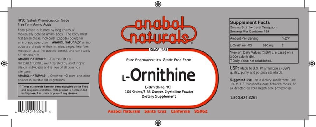 L-Ornithine 100 Grams Pure Powder