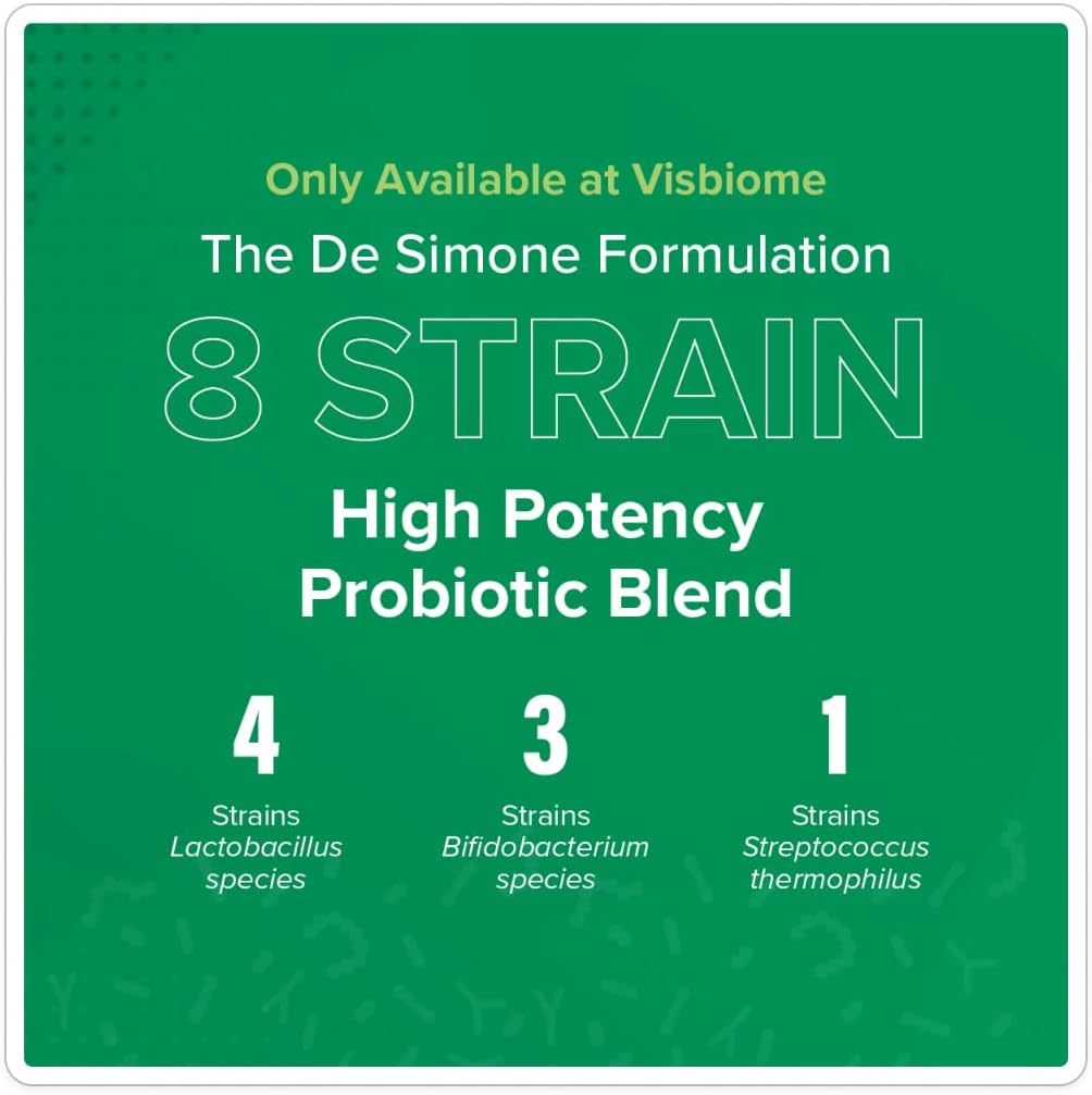 Visbiome® Advanced GI Care - High Potency Probiotic - 450 Billion CFU Live Probiotics, Original De Simone Formulation, 60 Packets of Unflavored Powder.