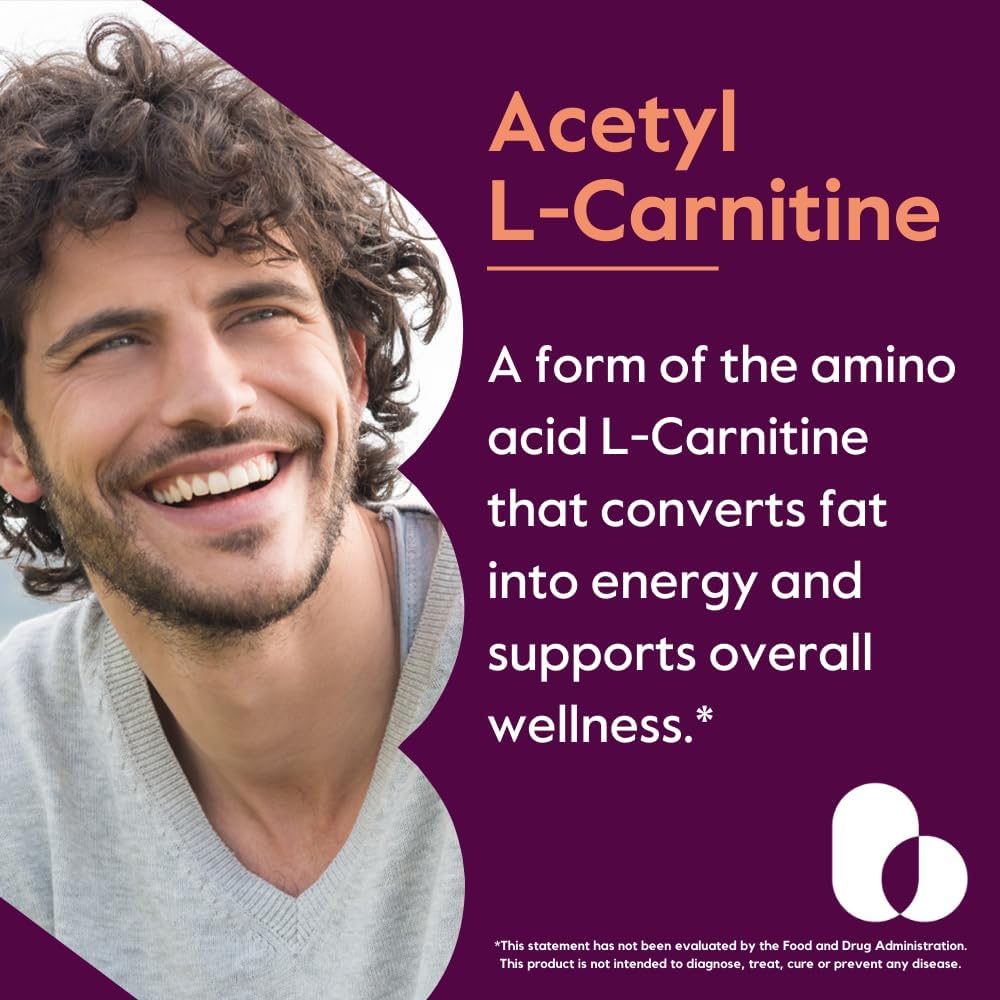 BESTVITE Acetyl L-Carnitine 500mg (480 Vegetarian Capsules) (240 x 2) - No Stearates - Vegan - Non GMO - Gluten Free