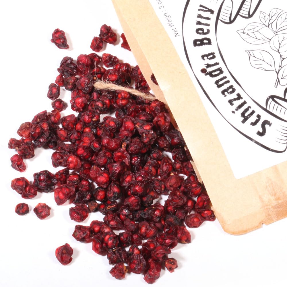 EidolonGreen [China Medicinal Herb] Dried Schisandra Berries (Schisandra/Wuweizi) – 100% Natural Five-Flavor Fruit Herbal Tea, 3 oz (88g)