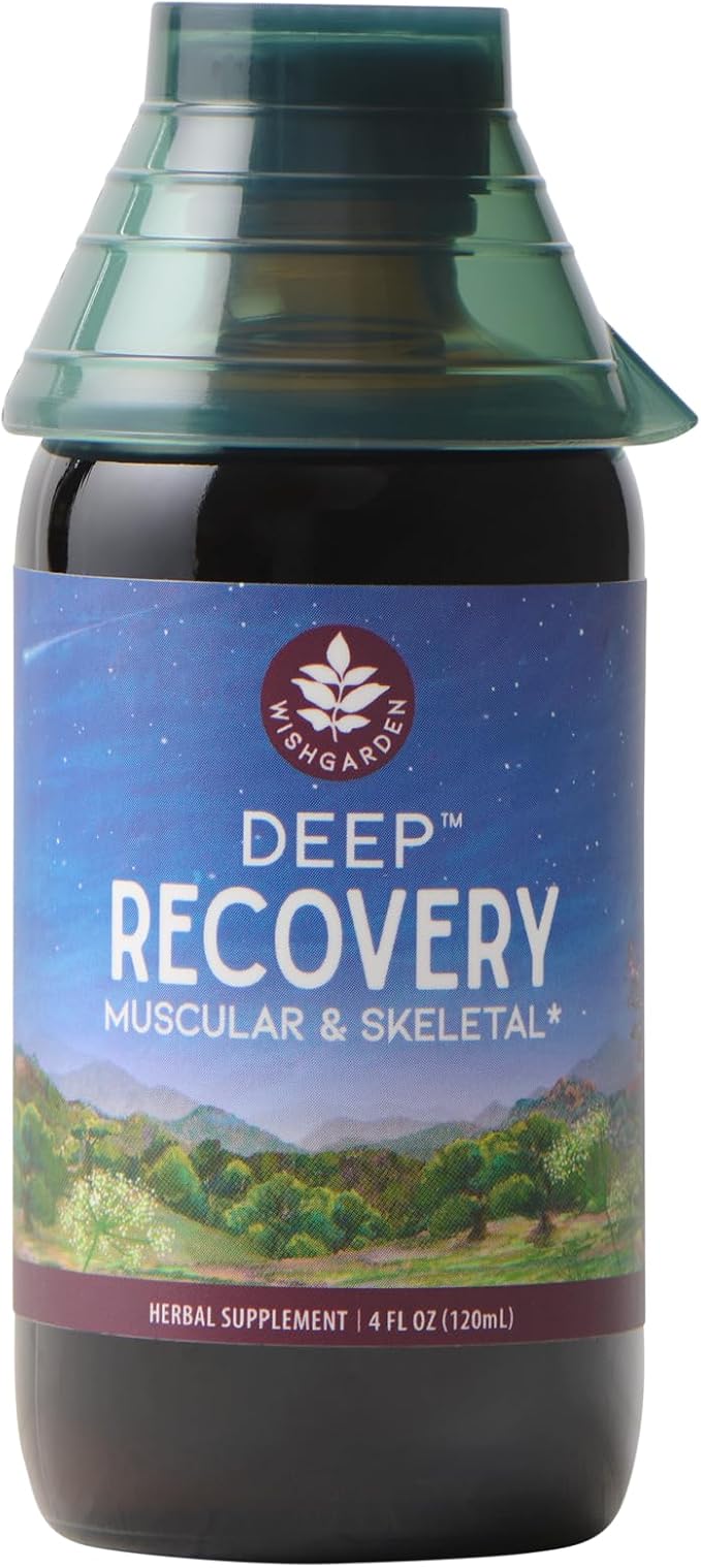 WishGarden Herbs Deep Recovery - Natural Herbal Muscle, Tissue & Joint Support Supplement with Turmeric Curcumin, Addresses Root Cause of Lingering Issues & Promotes Healthy Inflammatory Response, 4oz