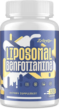 Zaigon Benfotiamine Thiamine Vitamin B1 Supplement, 600mg Liposomal Fat Soluble VIT B1 with Alpha-Lipoic Acid for Men & Women, Energy Boost, Glucose Metabolism & Nerve Support (120 Vegan Capsules)