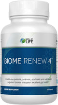 Biome Renew 4 - All-in-one Digestive & Gut Health Formula - w/Digestive Enzymes Prebiotics & Probiotics for Healthy Gut Biome for Men and Women - Supports Gut Lining, Gas & Bloating