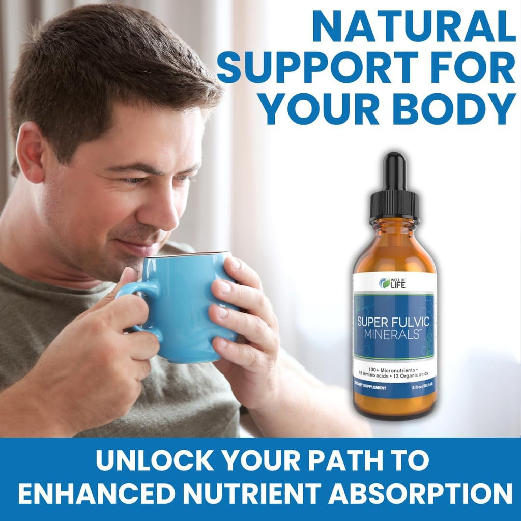 Super Fulvic Minerals: Herbal Detox - 2 oz. | 128 Servings. Nutrient-Rich Formula for Enhanced Absorption, Gut Health Support, and Antioxidant Protection. Made in USA.