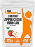 BulkSupplements.com Organic Apple Cider Vinegar Powder - Apple Cider Vinegar Supplement, ACV for Digestive Support - Vegan & Gluten Free, 500mg per Serving, 1kg (2.2 lbs) (Pack of 1)