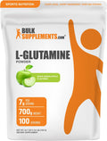BulkSupplements.com L-Glutamine Powder - Glutamine Supplement, Amino Acid Supplement - Sour Green Apple Flavor, 7g per Serving, 700g (1.5 lbs) (Pack of 1)