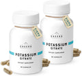 Cheers Potassium Citrate, 20% Daily Value, 316 mg per Capsule, 90 Capsules, Vegan Potassium Supplement for Adults, Natural Mineral Electrolyte - Pack of 2