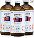 LIQUIDHEALTH Calcium & Magnesium Adult Liquid Vitamin Supplement - Bone, Joint, Muscle, Connective Tissue Support, Heart Health, Essential Nutrients - Made in USA, Vegan, Non GMO, No Sugar (3 Pack)