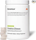 Momentous Creatine Chews - Creapure Creatine Monohydrate - Supports Strength, Lean Muscle, & Recovery for Men & Women - NSF Certified for Sport - 150 Chewable Tablets - Lemon Lime