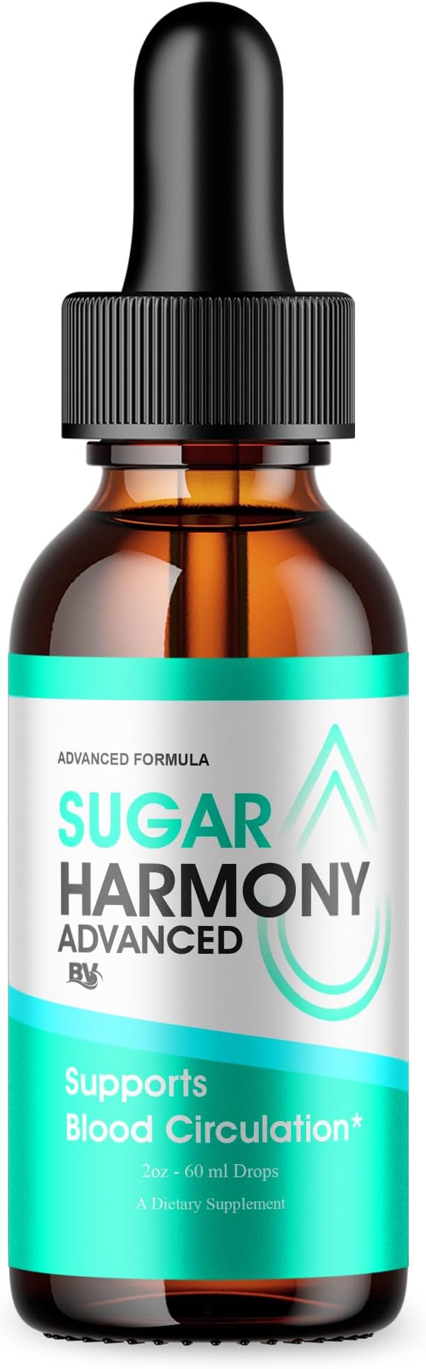 BLUE VIBE SugarHarmony Advanced Maximum Strength Overall Health & Wellness Supplement, SugarHarmony Premium Daily Health and Overall Support Liquid Supplement Formula (1 Pack - 2oz / 60ml)