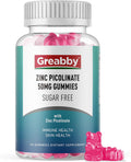 Zinc Gummies - Zinc Picolinate 50mg, Sugar Free, Highly Absorbable Zinc Picolinate Supplement for Kids & Adults, Support Growth, Immune Function, Skin Health, 60 Gummies