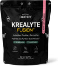 Organics Ocean Krealyte Fusion - Instantized Creatine Monohydrate Powder with Electrolytes - Muscle Strength, Endurance & Hydration Support - Vegan, Sugar-Free, Pink Lemonade Flavor - 30 Servings
