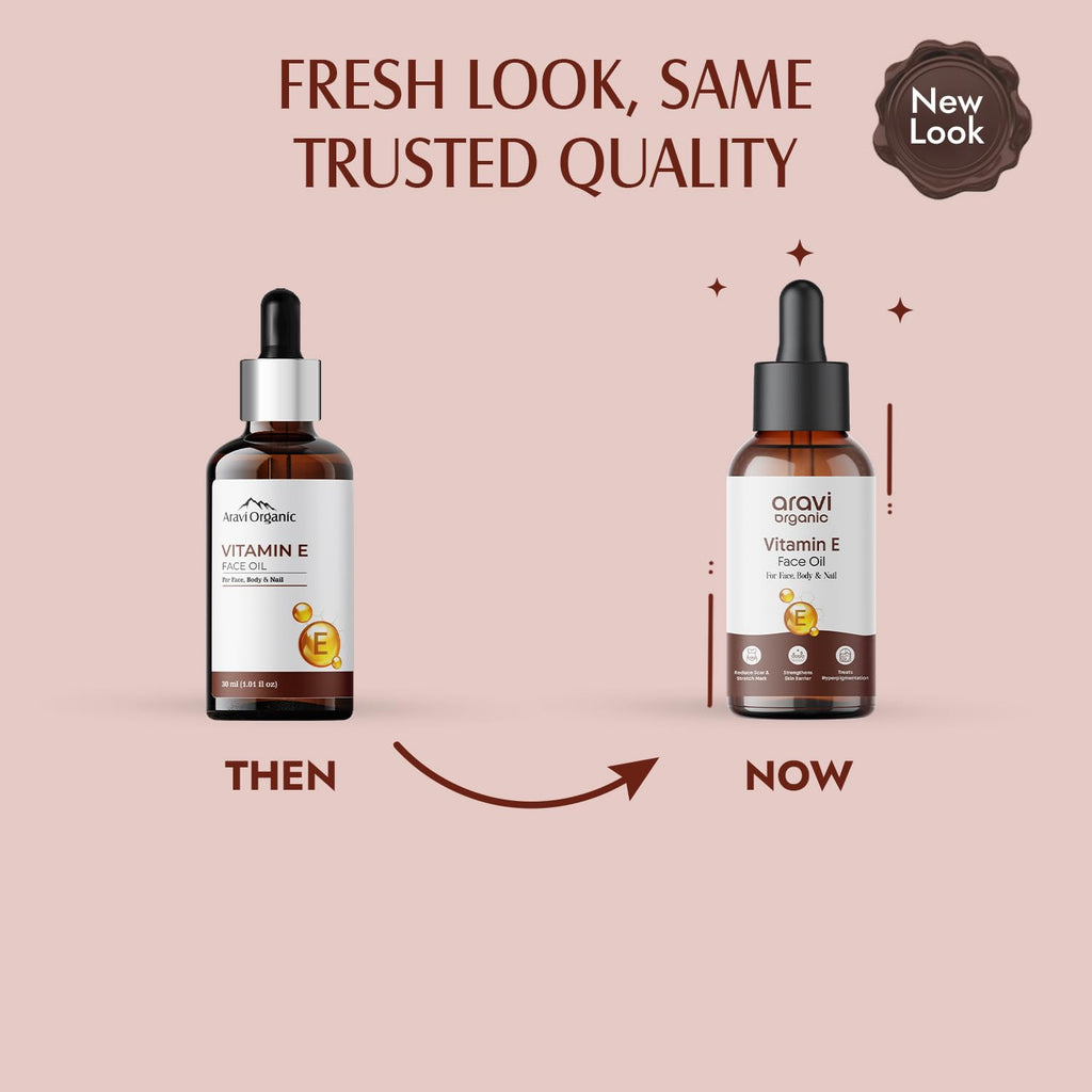 Vitamin E Oil For Face - 30 ml | Best Oil For Face, Body and Nail From Veg Vitamin E Source | Nourish Your Face and Repair Damaged Skin Naturally.