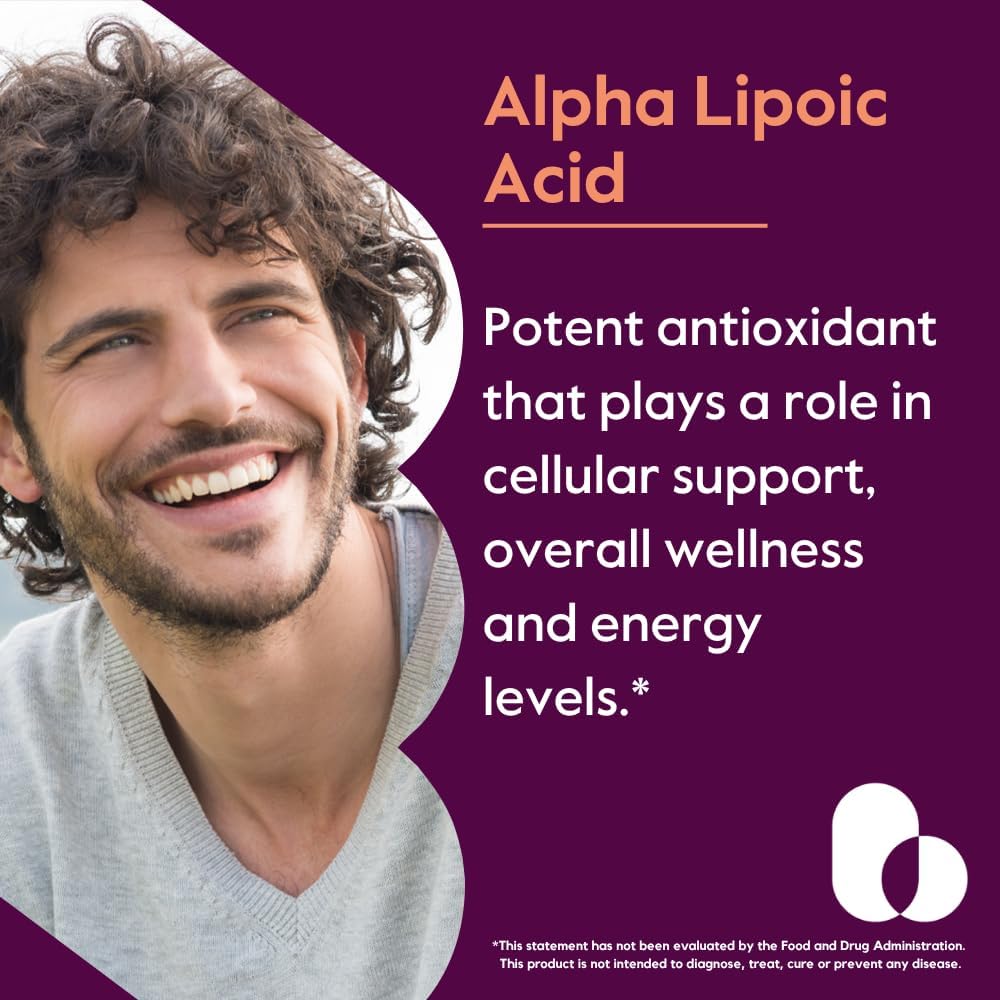 BESTVITE Alpha Lipoic Acid 100mg (240 Capsules) - No Stearates - No Flow Agents - Non GMO - Gluten Free