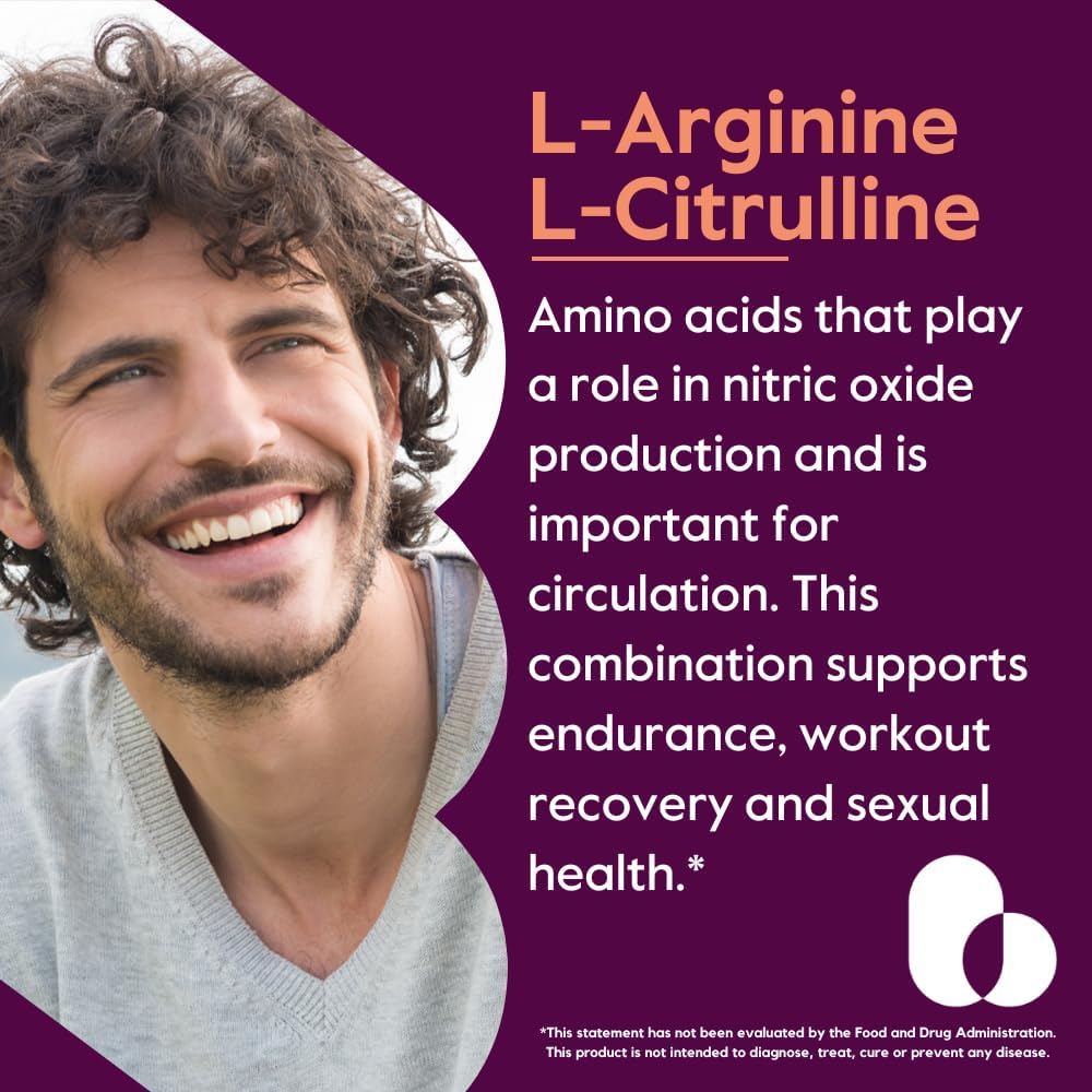 BESTVITE L-Arginine L-Citrulline 500mg / 250mg Vegan (240 Vegetarian Capsules) - No Stearates - No Dicalcium Phosphate - Non GMO - Gluten Free