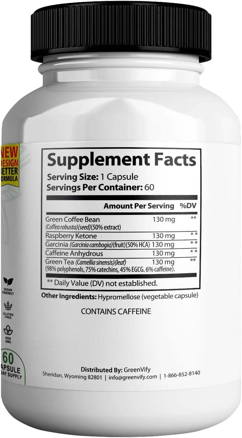 Nicoya PuraTea Max Green Tea Extract & Green Coffee Bean for Metabolism Support, Natural Energy Boost, Antioxidant-Rich Supplement – 120 Capsules