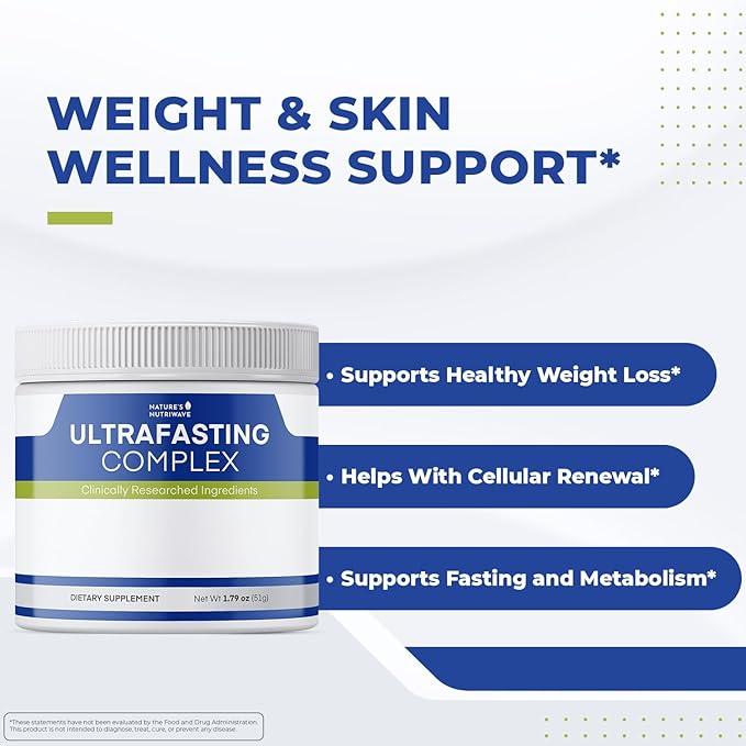 UltraFasting Complex Powder – Natural Supplement with Niacin, Vitamin B12 & Chromium – Made in The USA,Non-GMO, Easy-to-Use, 1 Month Supply, 1.79oz, 51g
