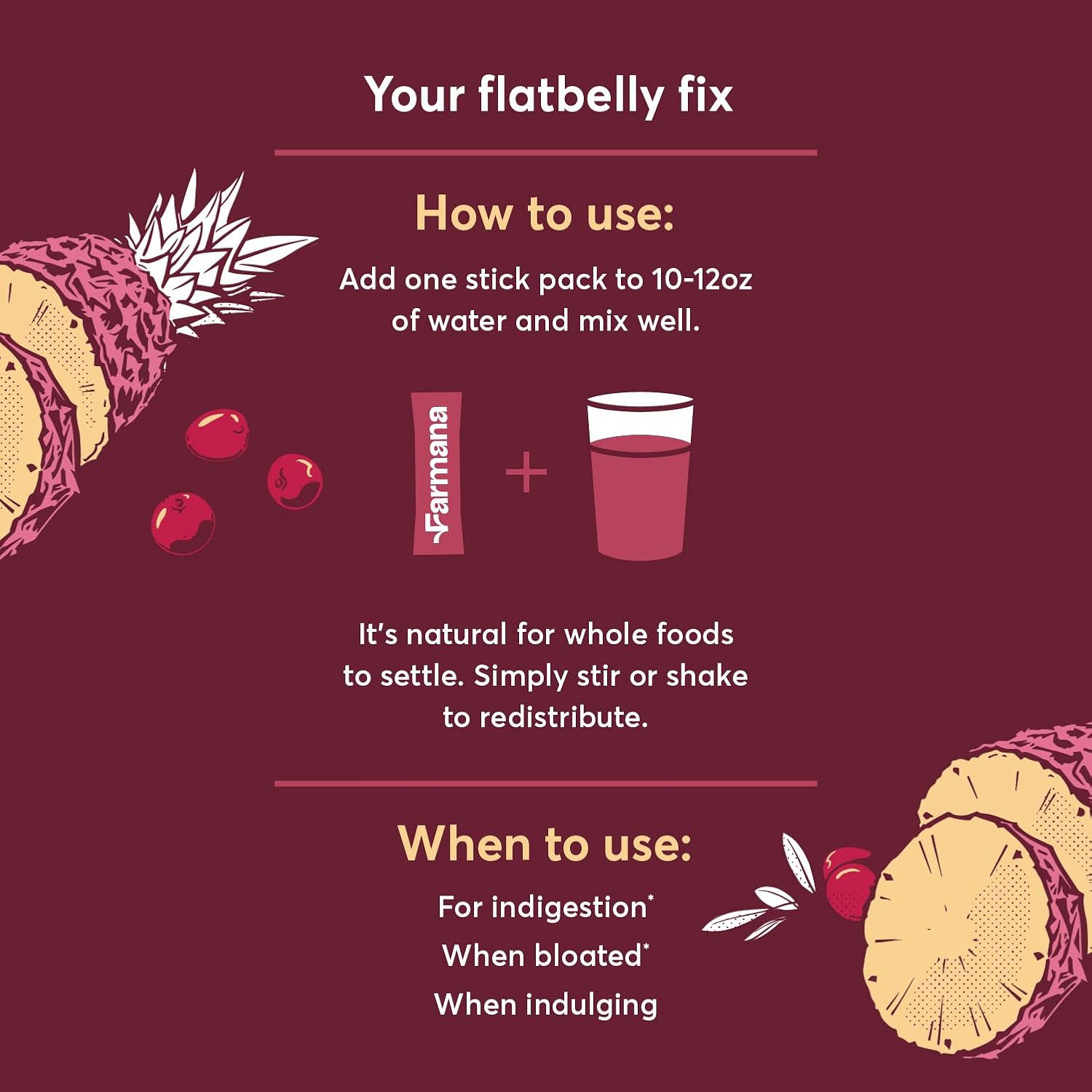 Debloating and Daily Digestion Drink Mix – Anti-Bloating and Gut Health Supplement with Digestive Enzymes, Prebiotics, and Organic Superfoods – Detox and Debloat - Pineapple Ginger Flavor