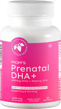 Mountain Meadow Herbs - Mom's Prenatal DHA+ Omega-3 Supplement for Pregnancy, Supports Fetal Brain, Eye & Heart Development, Essential Prenatal Nutrition for Mom & Baby Health, 60 ct