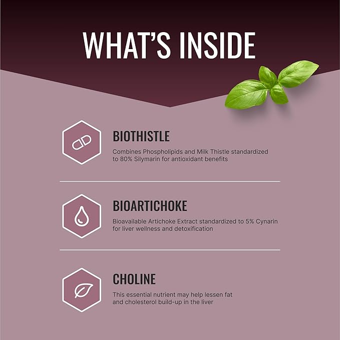 Approved Science Liversyl - Milk Thistle, Artichoke Extract, and Bioperine - Vegan - 60 Capsules - Made in The USA