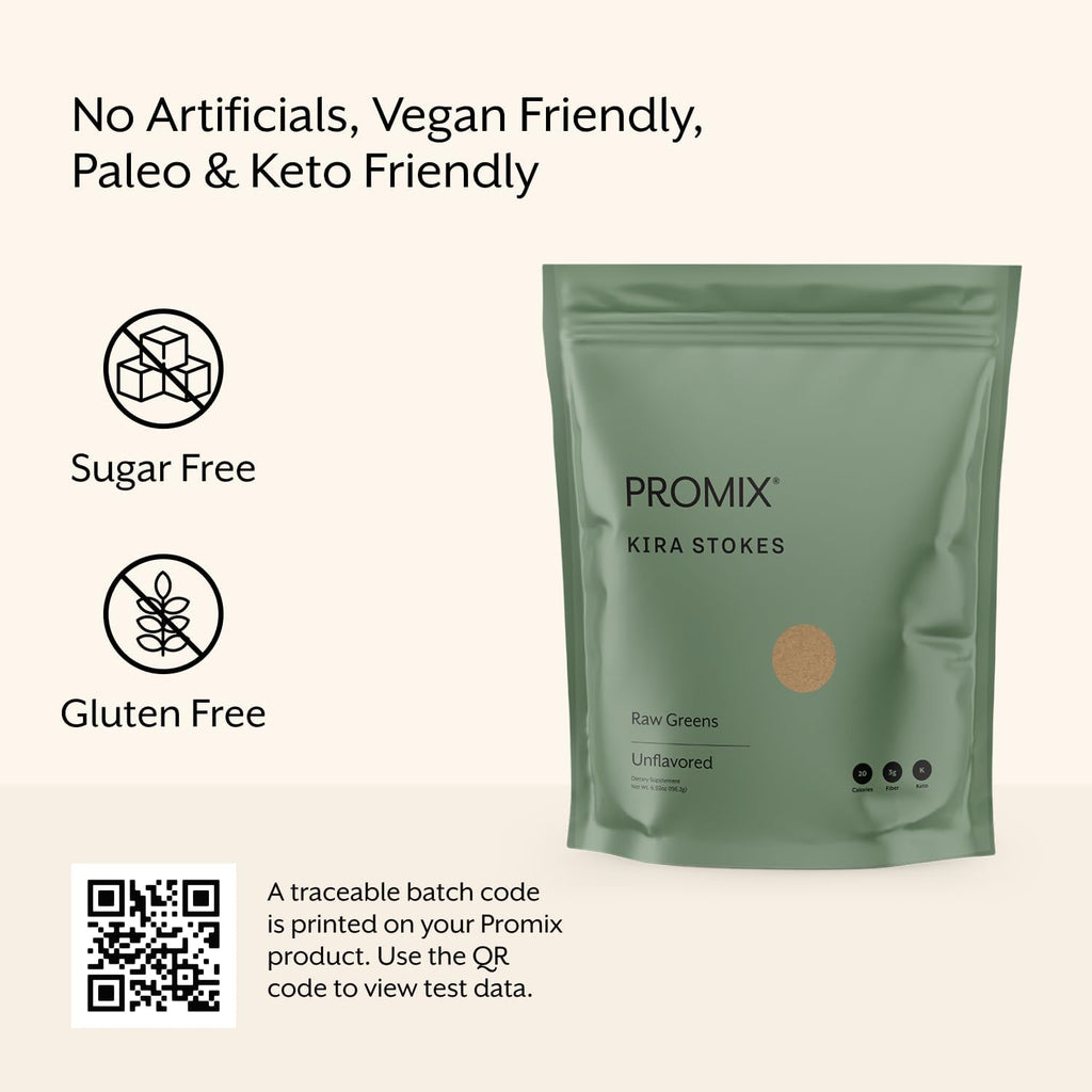ProMix Nutrition Raw Greens Superfood Blend - Sprouted Alfalfa, Wheatgrass, Ashwagandha, & Rhodiola - 30 Servings