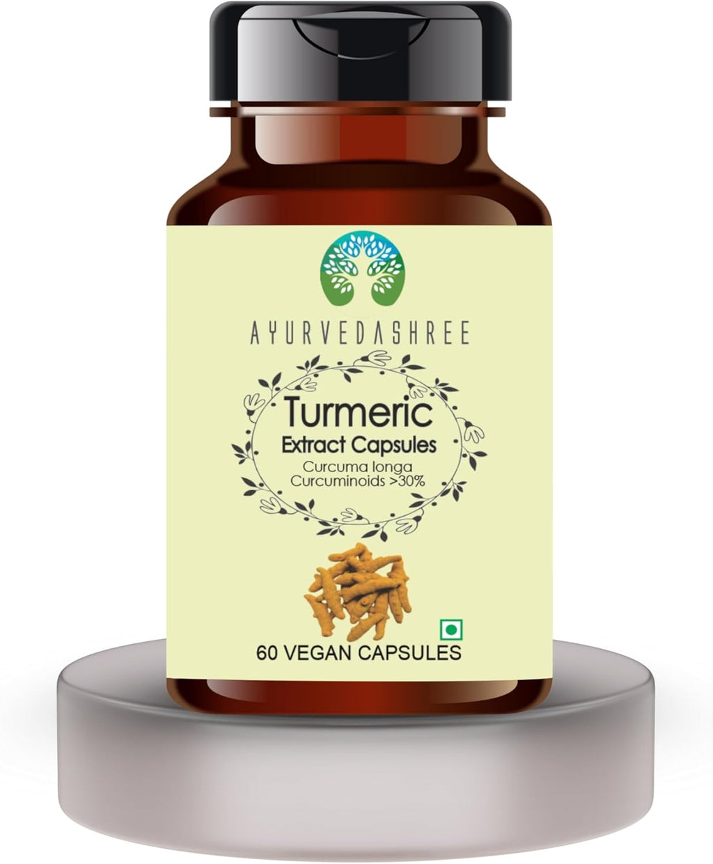 Turmeric Extract 500mg - 60 Vegetarian Capsules | Haldi Extract | Curcuma Longa | All Natural | 100% Vegan | Gluten-Free | GMP Certified.