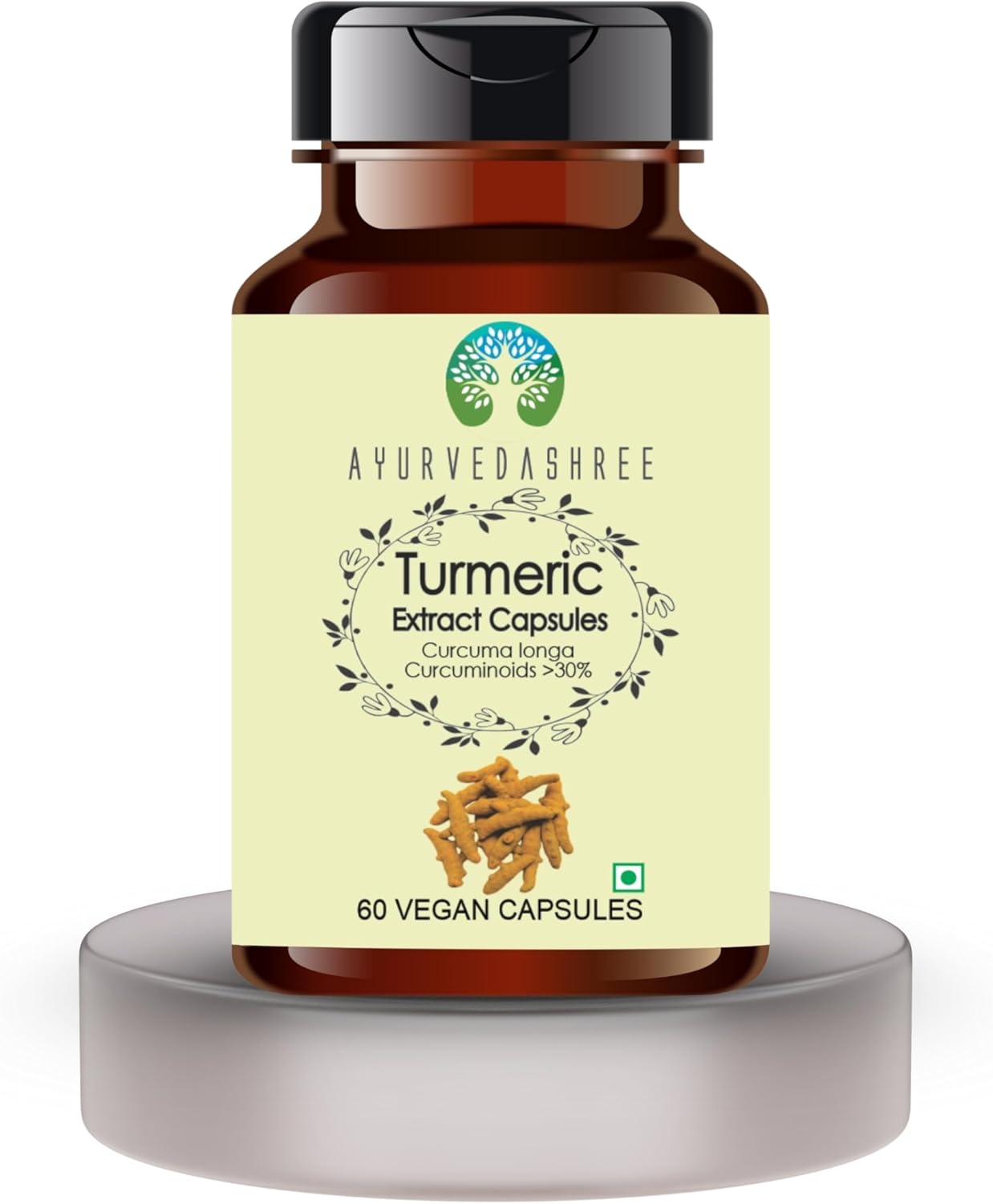 Turmeric Extract 500mg - 60 Vegetarian Capsules | Haldi Extract | Curcuma Longa | All Natural | 100% Vegan | Gluten-Free | GMP Certified.