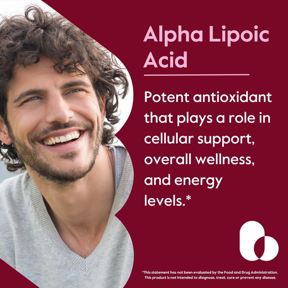 Alpha Lipoic Acid 600mg (per Capsule) with Biotin to Enhance Absorption (120 Vegetarian Capsules) No Fillers - No Stearates - No Flow Agents