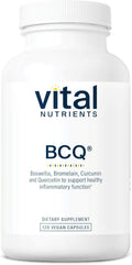 Vital Nutrients BCQ | Vegan Boswellia, Bromelain, Curcumin & Quercetin Supplement | Joint Support Supplement | Supports Sinus & Digestive Health | Gluten, Dairy, Soy Free | 120 Capsules