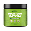 ORGFUN Mushroom Matcha, Japanese Ceremonial Matcha Infused With 7 Superfood Mushrooms, MCT Oil, Coconut Milk Powder, No Added Sugar, Non-GMO, Great Iced Matcha Latte 4.58 Oz