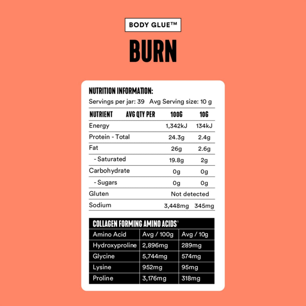 Gevity Rx Bone Broth Body Glue ® - BURN - Bone Broth - Concentrate - 10x more collagen* - 39 servings - Functional Ingredients - 100% Grass Fed Beef Bones- 9.75 Litres, 329 Fl. Oz. (13.75 Ounce, Burn)