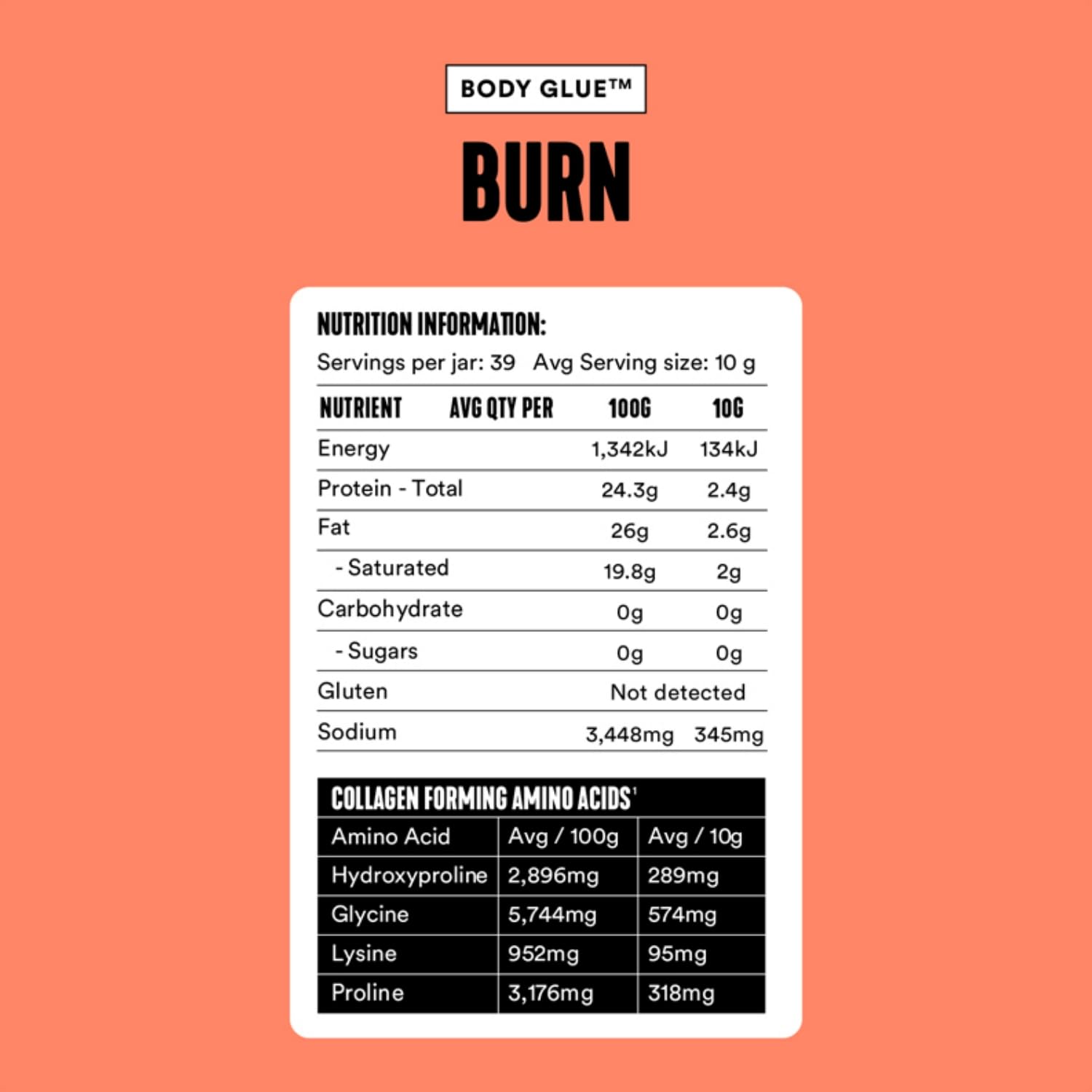 Gevity Rx Bone Broth Body Glue ® - BURN - Bone Broth - Concentrate - 10x more collagen* - 39 servings - Functional Ingredients - 100% Grass Fed Beef Bones- 9.75 Litres, 329 Fl. Oz. (13.75 Ounce, Burn)