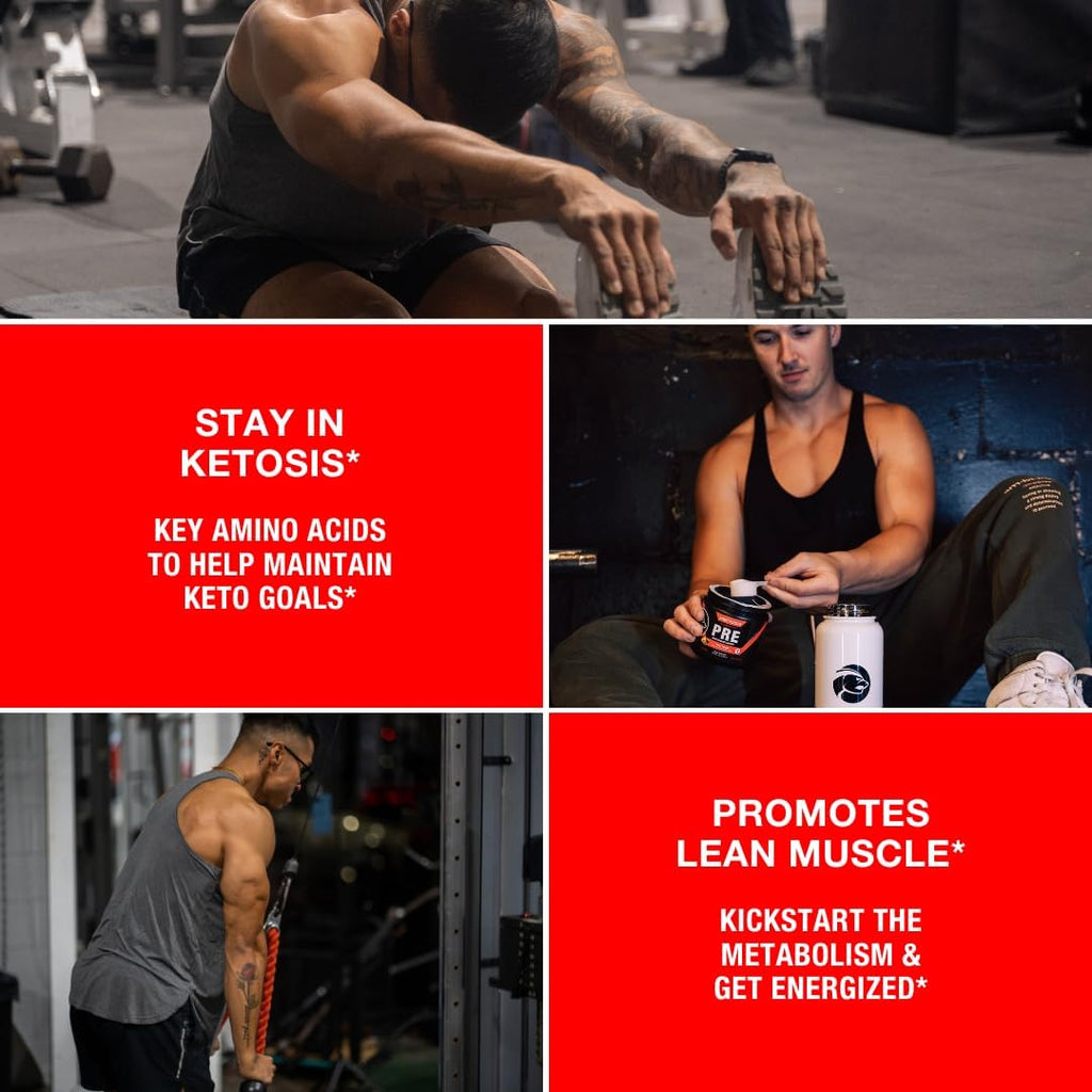 Honey Badger Pre Workout Powder, Keto Vegan Preworkout for Men & Women, Beta Alanine & Caffeine, Sugar Free Natural Energy Supplement, Fruit Punch (High-Stim)