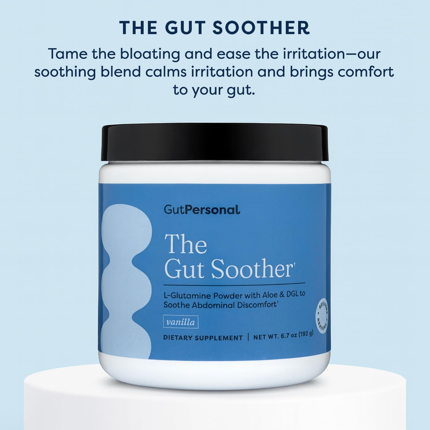 GutPersonal The Gut Soother L-Glutamine Powder Supplement: Restore Gut Lining, Soothe Digestive Discomfort While Promoting Overall Gut Health, 30 Servings (Vanilla)