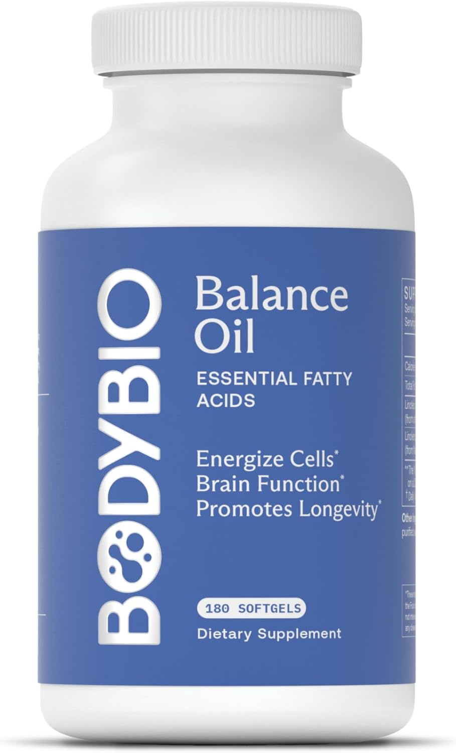 BodyBio Balance Oil - Vegan Omega 3 6 Supplement – Cold-Pressed Safflower & Flaxseed Oil – Supports Brain Function, Healthy Skin, and Mood