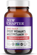 New Chapter Women’s Multivitamin 55+, Astaxanthin, B6, B12, D3, Vitamin C & Zinc, Immune, Heart, Cellular Energy, and Bone Support, Gentle on The Stomach, One Daily, Non-GMO, Gluten-Free, 72 Tablets