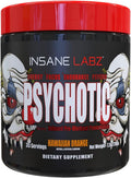 Insane Labz Psychotic, High Stimulant Pre Workout Powder, Extreme Lasting Energy, Focus and Endurance with Beta Alanine, Creatine Monohydrate DMAE, 35 Srvgs (Hawaiian Orange)