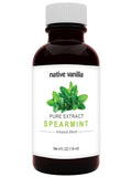 Native Vanilla - Pure Spearmint Extract - 4 Fl Oz - Pure Flavors and Extracts - Perfect for Cooking, Baking, and Dessert Crafting