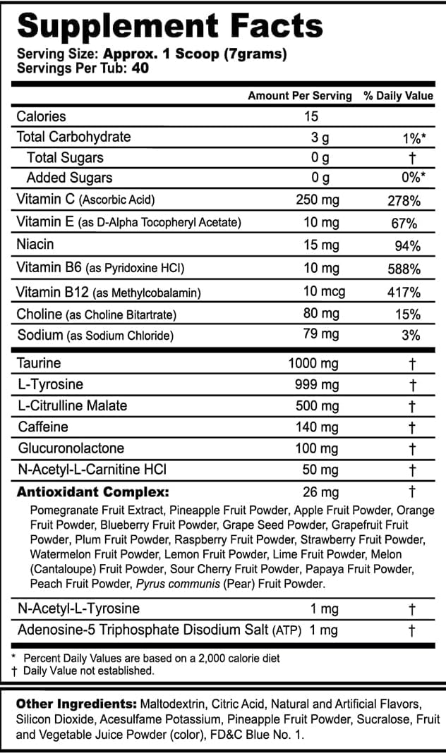 G Fuel Sage Mode Energy Drink Powder, Pre Workout Caffeine Mix for Gaming, Sugar Free Focus Amino, Vitamin + Antioxidants, 9.9oz (Grapefruit + White Peach, 40 Servings)