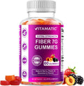 Vitamatic Prebiotic Fiber Gummies for Adults – 7g Fiber per Serving – 60 Pectin-Based Gummies Extra Strength, Zero Sugar Added – Supports Digestive Health & Regularity – Non-GMO, Vegan, Gluten-Free