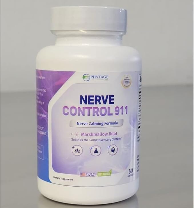 Nerve Control 911 - Natural Plant Based Nerve Health Supplement (60 Capsules)