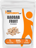 BulkSupplements.com Baobab Fruit Powder - Baobab Supplement, Antioxidant Supplement - Gluten Free, 7g per Serving, 500g (1.1 lbs) (Pack of 1)
