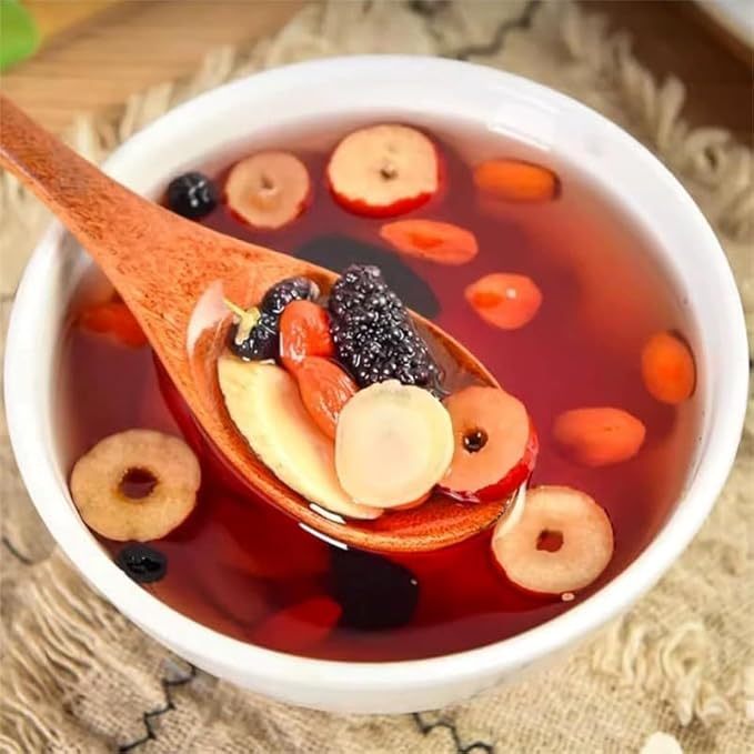 Ginseng & Mulberry Herbal Tea,Ginseng Five Treasures Tea, Kidney Formula Six Treasure Teas, Wolfberry Mulberry Herbal Goji Berry Red Date Teas Formula Traditional Chinese Blend (20bags)
